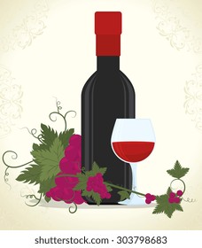 Wine digital design, vector illustration eps 10.