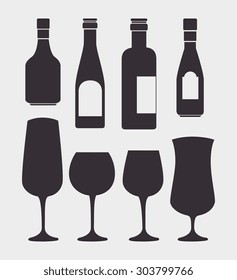 Wine digital design, vector illustration eps 10.
