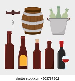 Wine digital design, vector illustration eps 10.