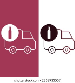 wine dispatch or delivery icon