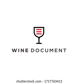 wine document logo icon vector designs