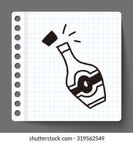 wine doodle drawing
