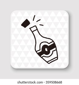 wine doodle drawing