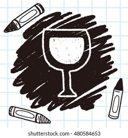wine doodle drawing