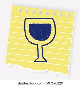 wine doodle drawing