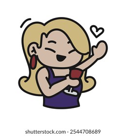 Ilustração de Doodle de Vinho - 05