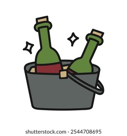 Wine Doodle Illustration - 07