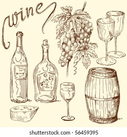 wine doodles