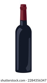 wine drink in black bottle icon