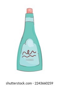 wine drink in blue bottle icon