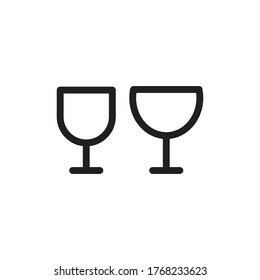 wine drink bottle glass icon vector sign symbol