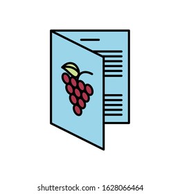 wine drink in card menu restaurant vector illustration design