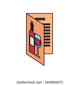 wine drink in card menu restaurant vector illustration design