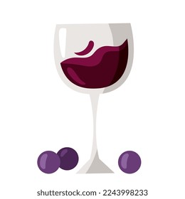 wine drink cup and grapes icon