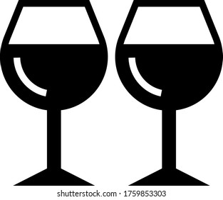 wine , drink glyph icon isolated on white background 