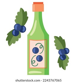 wine drink with grapes icon