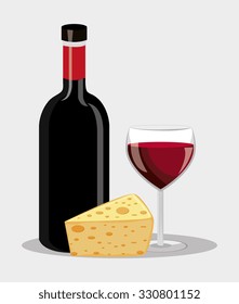 Wine drink graphic design with icons, vector illustration eps10