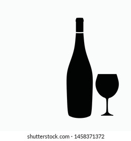 wine drink icon vector sign symbol isolated