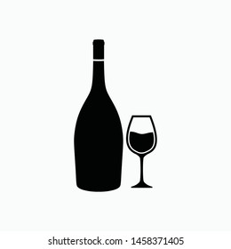 wine drink icon vector sign symbol isolated