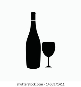 wine drink icon vector sign symbol isolated