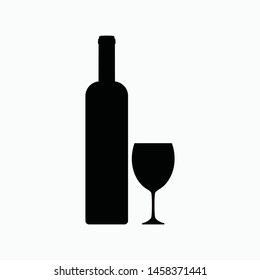 wine drink icon vector sign symbol isolated