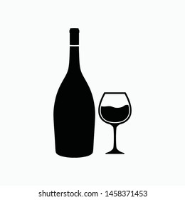 wine drink icon vector sign symbol isolated
