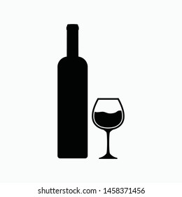 wine drink icon vector sign symbol isolated