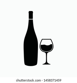 wine drink icon vector sign symbol isolated
