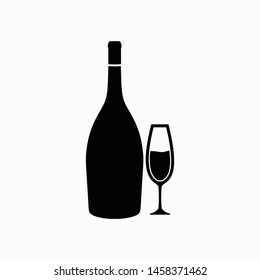wine drink icon vector sign symbol isolated