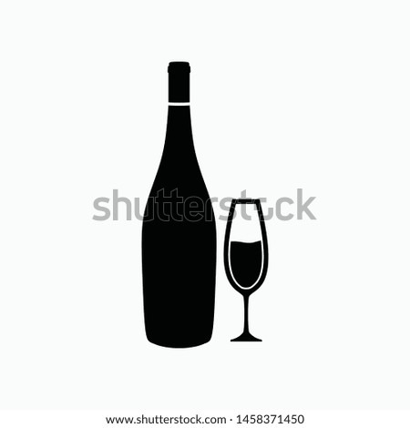 wine drink icon vector sign symbol isolated