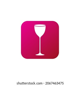Wine drink logo design with gradient