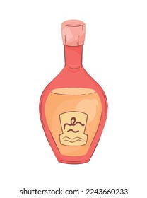 wine drink in pink bottle icon