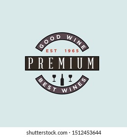 Wine Drink Shop Badges Logo 
