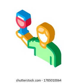 wine drinker icon vector. isometric wine drinker sign. color isolated symbol illustration