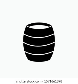 Wine  Drum Icon. Liquids Container Illustration As A Simple Vector Sign & Trendy Symbol for Design, Websites, Presentation or Application.