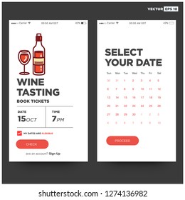 Wine Event App Design for Smart Phones