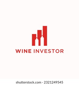 ilustración vectorial del diseño del logotipo de financiación del vino