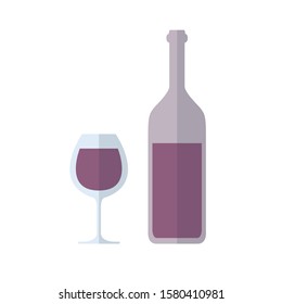 wine flat icon, vector illustration