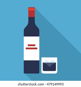 wine  flat icon. You can be used wine  icon for several purposes like: websites, UI, UX, print templates, promotional materials, info-graphics, web and mobile phone apps.