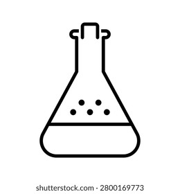 Wine formula icon. Science and oenology line symbol. Black and white.
