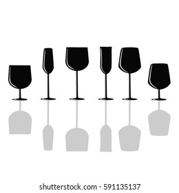wine glas vector icon