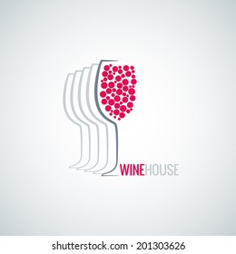 wine glass abstract background