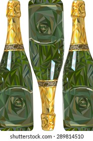 wine glass alcohol bottle drink vector illustration