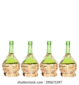 wine glass alcohol bottle drink vector illustration