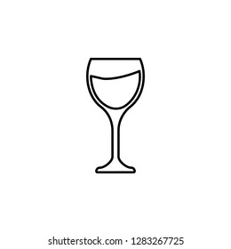 wine glass, alcohol glass, drink  icon. Element of kitchen utensils icon for mobile concept and web apps. Detailed wine glass, alcohol glass, drink  icon can be used for web