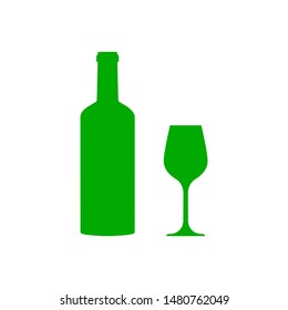 Wine glass and background on white
