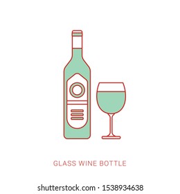 Wine glass and background on white