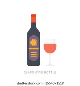 Wine glass and background on white