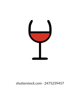 wine glass beverage drink logo vector illustration template design