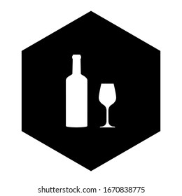 Wine glass and black comb